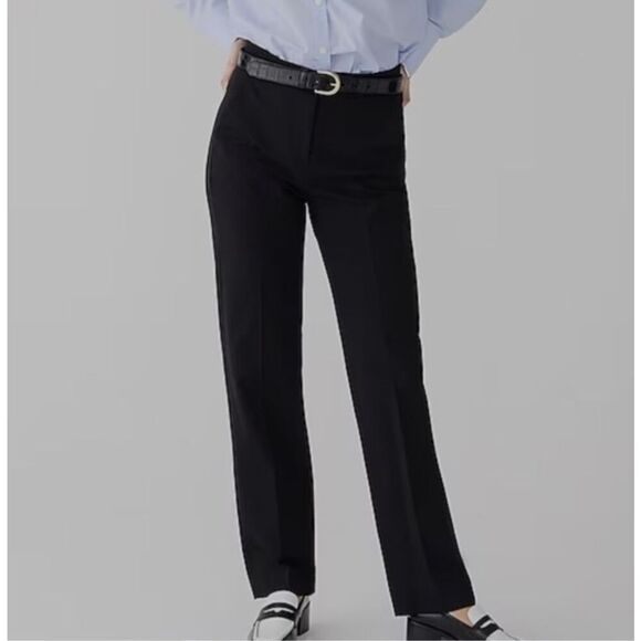 J. Crew Black Kate Straight Leg Pants Size 12 Petite NWT - Picture 1 of 10